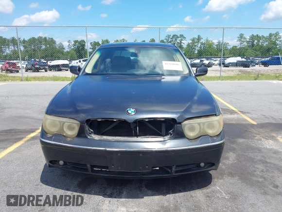 2005 BMW 7 Series 745Li with VIN WBAGN63545DS59212, listed as a IAAI auction lot 42510606 with 124,395 mi miles and . Bid and sale history available at DreamBid. Image 13.