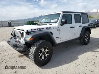 2020 Jeep Wrangler Unlimited Rubicon z VIN 1C4HJXFGXLW270562, wystawiony jako Copart lot #54729555 z przebiegiem 32 853 mil mil oraz Szkoda całkowita • Salvage title. Historia ofert i sprzedaży dostępna na DreamBid. Obrazek 1.