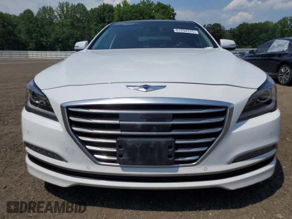 2017 Genesis G80 3.8L with VIN KMHGN4JE6HU180487, listed as a Copart auction lot 61892375 with 150,397 mi miles and Salvage title. Bid and sale history available at DreamBid. Image 5.