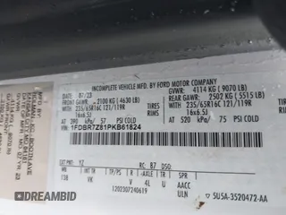 2023 Ford Transit с VIN 1FDBR7Z81PKB61824, выставлен на аукционе IAAI как лот 42236585 с пробегом Не указан миль и . История ставок и продаж доступна на DreamBid. Изображение 9.