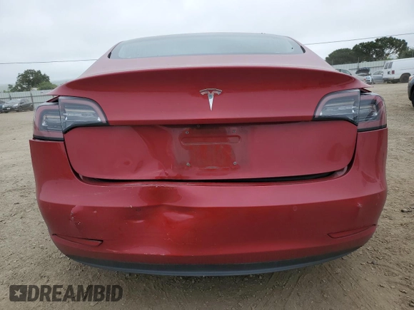 2018 Tesla Model 3 Long Range Battery with VIN 5YJ3E1EA5JF153966, listed as a Copart auction lot 55348735 with 38,755 mi miles and Salvage Title. Bid and sale history available at DreamBid. Image 6.