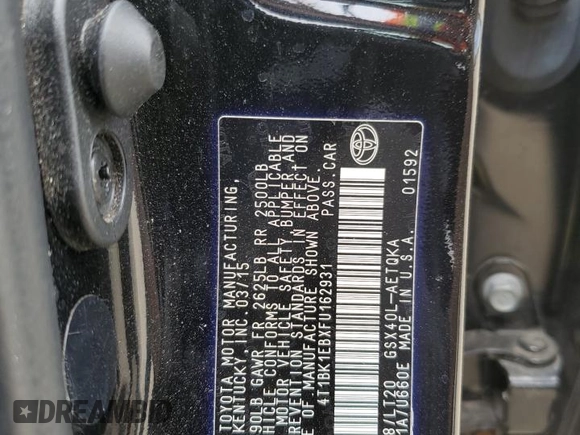 2015 Toyota Avalon Limited with VIN 4T1BK1EBXFU162931, listed as a Copart auction lot 54708945 with 84,375 mi miles and Clean Title. Bid and sale history available at DreamBid. Image 12.