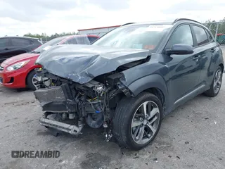 2020 Hyundai Kona Ultimate with VIN KM8K53A55LU549563, listed as a IAAI auction lot 41714066 with 101,444 mi miles. Bid and sale history available at carsss.com. Image 6.
