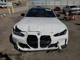 2025 BMW M4 Competition xDrive with VIN WBS33HK01SCS63267, listed as a Copart auction lot 71583604 with 0 mi miles and Salvage Title. Bid and sale history available at carsss.com. Image 5.