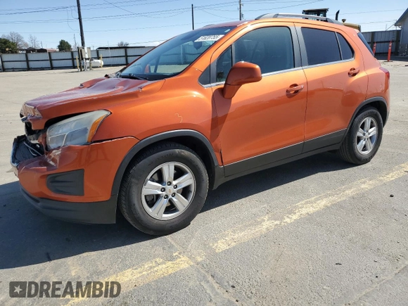 2015 Chevrolet Trax LT with VIN KL7CJLSB3FB127149, listed as a Copart auction lot 51820755 with 190,730 mi miles and Salvage Title. Bid and sale history available at carsss.com. Image 1.