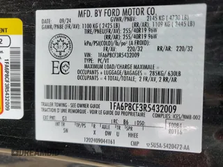 2024 Ford Mustang GT with VIN 1FA6P8CF3R5432009, listed as a Copart auction lot 62908115 with 22,552 mi miles and Salvage title. Bid and sale history available at DreamBid. Image 13.