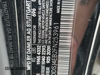 2015 Mercedes-Benz CLA 250 with VIN WDDSJ4EB2FN253961, listed as a Copart auction lot 49778695 with 93,409 mi miles and Salvage Title. Bid and sale history available at DreamBid. Image 12.