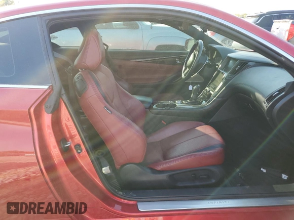 2020 Infiniti Q60 Red Sport 400 with VIN JN1FV7EL3LM460437, listed as a Copart auction lot 78080804 with 55,518 mi miles and Clean title. Bid and sale history available at DreamBid. Image 10.