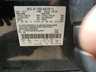 2014 Ford Utility Police Interceptor with VIN 1FM5K8AR5EGC25973, listed as a Copart auction lot 73301164 with 111,209 mi miles and Salvage Title. Bid and sale history available at carsss.com. Image 13.