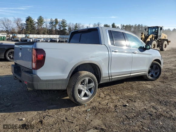 2023 Honda Ridgeline RTL-E with VIN 5FPYK3F77PB000633, listed as a Copart auction lot 47300125 with 0 mi miles and Salvage Title. Bid and sale history available at carsss.com. Image 3.