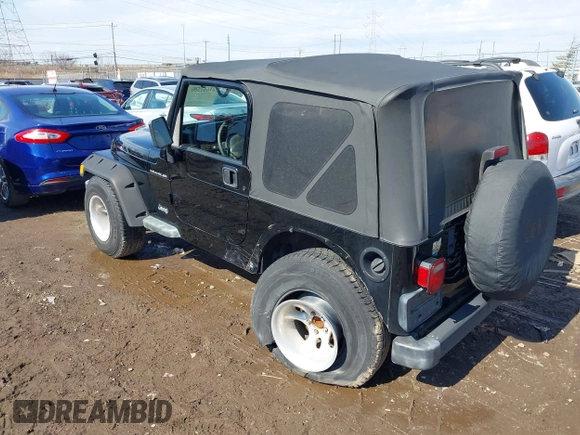 2002 Jeep Wrangler X with VIN 1J4FA39S52P770664, listed as a IAAI auction lot 41661580 with 122,445 mi miles. Bid and sale history available at carsss.com. Image 3.
