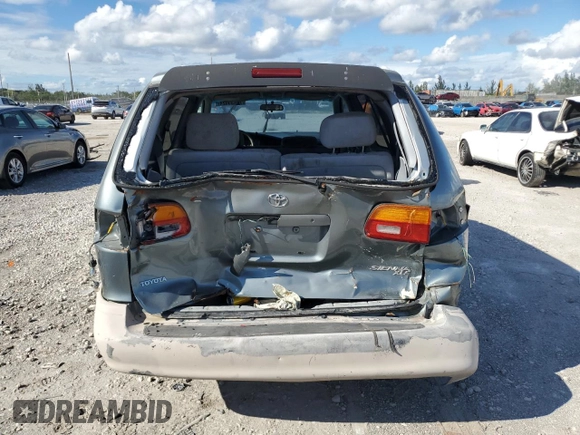 1999 Toyota Sienna CE with VIN 4T3ZF19CXXU159400, listed as a Copart auction lot 72435024 with 281,279 mi miles and Salvage Title. Bid and sale history available at carsss.com. Image 6.
