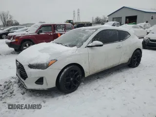 2019 Hyundai Veloster Turbo z VIN KMHTH6AB0KU012410, wystawiony jako Copart lot #41598035 z przebiegiem 100 248 mil mil oraz Szkody całkowita. Historia ofert i sprzedaży dostępna na DreamBid. Obrazek 1.