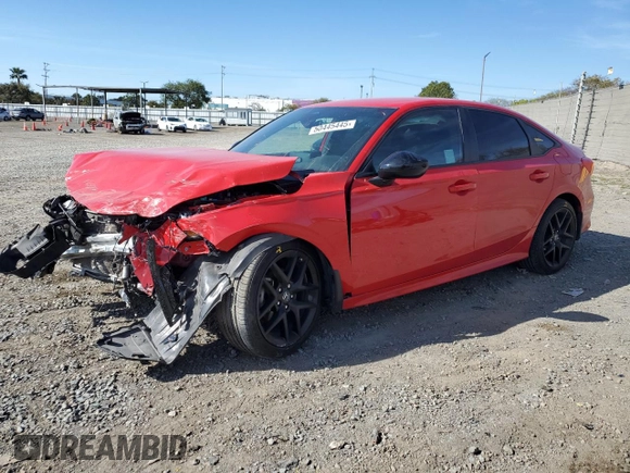 2022 Honda Civic Sport with VIN 2HGFE2F58NH564722, listed as a Copart auction lot 50445445 with Not Provided miles and Salvage Title. Bid and sale history available at carsss.com. Image 1.