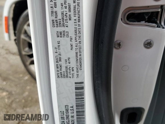 2022 Jeep Grand Wagoneer Series III с VIN 1C4SJVGJ3NS104673, выставлен на аукционе Copart как лот 56624915 с пробегом 34 649 миль миль и На запчасти • Non repairable. История ставок и продаж доступна на DreamBid. Изображение 14.