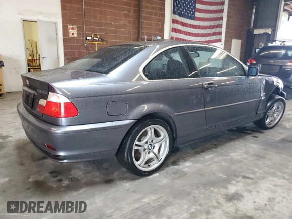 2002 BMW 3 Series 330Ci with VIN WBABN53482JU28205, listed as a Copart auction lot 45199945 with 75,083 mi miles and Salvage Title. Bid and sale history available at carsss.com. Image 3.