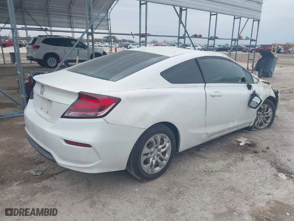 2014 Honda Civic Coupe LX with VIN 2HGFG3B56EH504587, listed as a IAAI auction lot 41569539 with 168,952 mi miles. Bid and sale history available at carsss.com. Image 4.