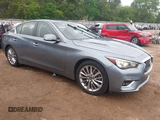 2018 Infiniti Q50 3.0t LUXE with VIN JN1EV7AP4JM357903, listed as a IAAI auction lot 41919730 with 130,858 mi miles. Bid and sale history available at carsss.com. Image 1.