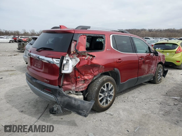 2023 GMC Acadia SLT with VIN 1GKKNULS0PZ264635, listed as a Copart auction lot 50152745 with 16,686 mi miles and Salvage Title. Bid and sale history available at DreamBid. Image 3.