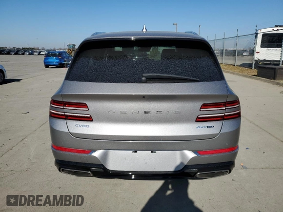 2022 Genesis GV80 with VIN KMUHCESC3NU092295, listed as a Copart auction lot 42539085 with Not Provided miles and Salvage Title. Bid and sale history available at DreamBid. Image 6.
