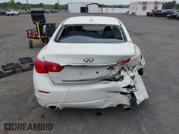 2014 Infiniti Q50 Sport with VIN JN1BV7AP5EM682486, listed as a IAAI auction lot 42286414 with 274,696 mi miles and . Bid and sale history available at DreamBid. Image 16.