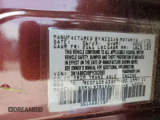 2023 Nissan Sentra SV z VIN 3N1AB8CV8PY292990, wystawiony jako Copart lot #55597235 z przebiegiem 7 350 mil mil oraz Szkoda całkowita • Salvage title. Historia ofert i sprzedaży dostępna na DreamBid. Obrazek 12.