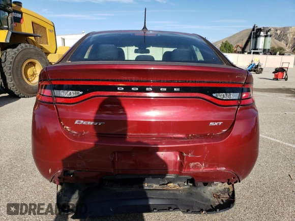 2015 Dodge Dart SXT with VIN 1C3CDFBB4FD330121, listed as a Copart auction lot 82712423 with 100,843 mi miles and Salvage Title. Bid and sale history available at carsss.com. Image 6.