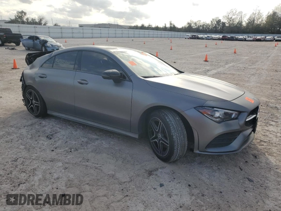2020 Mercedes-Benz CLA with VIN WDD5J4HB9LN076233, listed as a Copart auction lot 41999163 with 28,085 mi miles. Bid and sale history available at carsss.com. Image 4.
