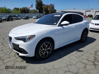 2020 Alfa Romeo Stelvio Ti z VIN ZASPAKBN6L7C75472, wystawiony jako Copart lot #56969995 z przebiegiem 98 406 mil mil oraz Szkoda całkowita • Salvage title. Historia ofert i sprzedaży dostępna na DreamBid. Obrazek 1.