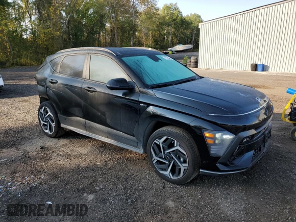 2025 Hyundai Kona Limited with VIN KM8HECA34SU190553, listed as a Copart auction lot 74576514 with 3,365 mi miles and Salvage Title. Bid and sale history available at DreamBid. Image 4.