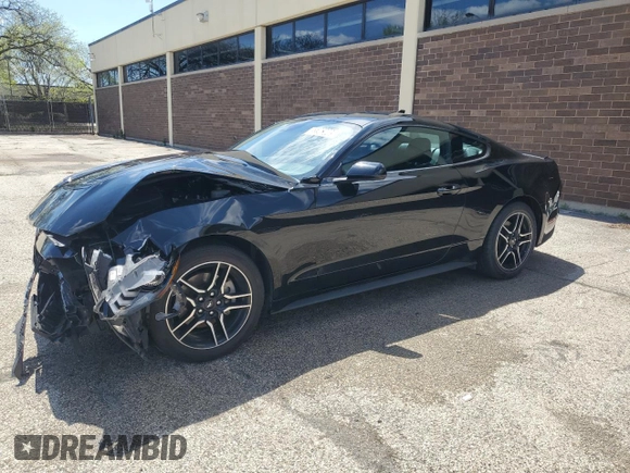 2023 Ford Mustang EcoBoost z VIN 1FA6P8TH6P5108356, wystawiony jako Copart lot #55963005 z przebiegiem 49 336 mil mil oraz Szkoda całkowita • Salvage title. Historia ofert i sprzedaży dostępna na DreamBid. Obrazek 1.