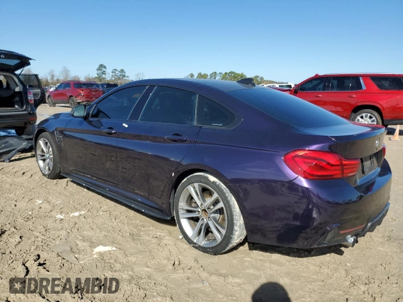 2018 BMW 4 Series 440i with VIN WBA4J5C51JBF07353, listed as a Copart auction lot 42490255 with 49,630 mi miles and Salvage Title. Bid and sale history available at DreamBid. Image 2.