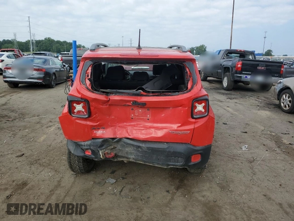 2015 Jeep Renegade Trailhawk with VIN ZACCJBCT5FPB27437, listed as a Copart auction lot 64031865 with 106,479 mi miles and Clean title. Bid and sale history available at DreamBid. Image 6.