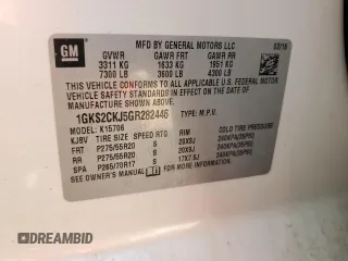 2016 GMC Yukon Denali with VIN 1GKS2CKJ5GR282446, listed as a Copart auction lot 68660254 with 122,751 mi miles and Salvage Title. Bid and sale history available at carsss.com. Image 13.