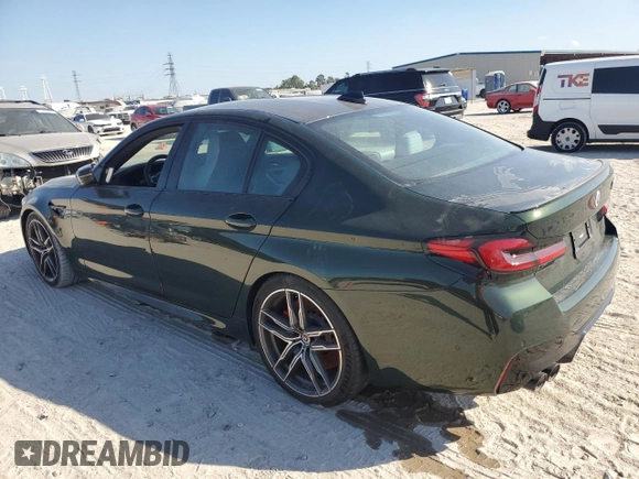2023 BMW M5 with VIN WBS83CH04PCL77304, listed as a Copart auction lot 76096754 with 0 mi miles and Non Repairable. Bid and sale history available at carsss.com. Image 2.
