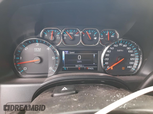 2017 Chevrolet Silverado 1500 LT with VIN 3GCUKREC0HG493446, listed as a Copart auction lot 79068394 with 99,753 mi miles and Salvage Title. Bid and sale history available at DreamBid. Image 9.
