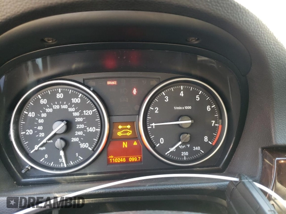 2013 BMW 3 Series 335i with VIN WBADX7C56DJ589629, listed as a Copart auction lot 87324694 with 110,246 mi miles and Salvage Title. Bid and sale history available at DreamBid. Image 9.