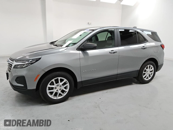 2023 Chevrolet Equinox LS with VIN 3GNAX5EG6PL239186, listed as a Copart auction lot 46652535 with 57,015 mi miles and Clean title. Bid and sale history available at DreamBid. Image 1.