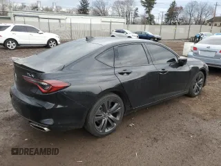 2021 Acura TLX w/A-Spec Package with VIN 19UUB5F52MA009957, listed as a Copart auction lot 46882175 with 42,245 mi miles and Salvage Title. Bid and sale history available at carsss.com. Image 3.