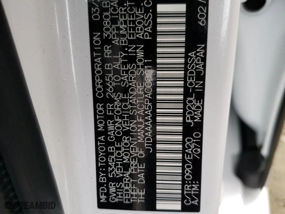 2023 Toyota Mirai XLE with VIN JTDAAAAA5PA008811, listed as a Copart auction lot 39230824 with 7,530 mi miles. Bid and sale history available at carsss.com. Image 13.