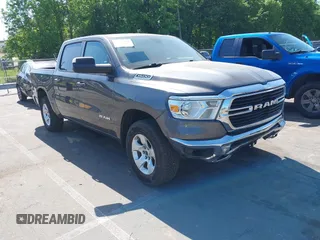 2021 Ram 1500 Big Horn with VIN 1C6SRFFT7MN620668, listed as a IAAI auction lot 42183592 with 74,829 mi miles and . Bid and sale history available at DreamBid. Image 1.