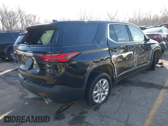 2022 Chevrolet Traverse LS with VIN 1GNERFKW1NJ100164, listed as a IAAI auction lot 41137708 with 49,805 mi miles and . Bid and sale history available at DreamBid. Image 4.