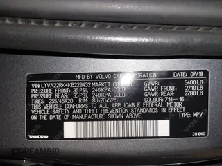 2019 Volvo XC60 Momentum with VIN LYVA22RK4KB229432, listed as a IAAI auction lot 42419336 with 67,179 mi miles and . Bid and sale history available at DreamBid. Image 9.