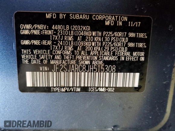 2018 Subaru Forester Limited with VIN JF2SJARC8JH515308, listed as a Copart auction lot 51261575 with 197,204 mi miles and Salvage Title. Bid and sale history available at carsss.com. Image 14.