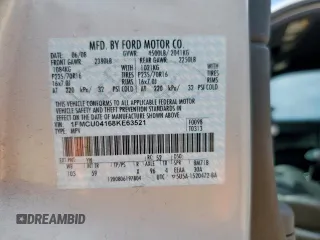2008 Ford Escape Limited with VIN 1FMCU04168KE63521, listed as a Copart auction lot 60372185 with 98,358 mi miles and Salvage title. Bid and sale history available at DreamBid. Image 13.