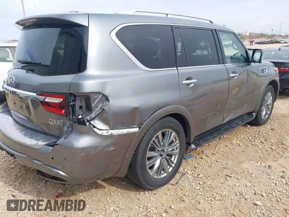 2021 Infiniti QX80 PREMIUM SELECT with VIN JN8AZ2AF9M9718838, listed as a IAAI auction lot 41797875 with 80,597 mi miles. Bid and sale history available at carsss.com. Image 6.
