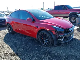 2023 Tesla Model Y Performance with VIN 7SAYGDEF5PF968855, listed as a IAAI auction lot 41499334 with 37,032 mi miles and . Bid and sale history available at DreamBid. Image 1.