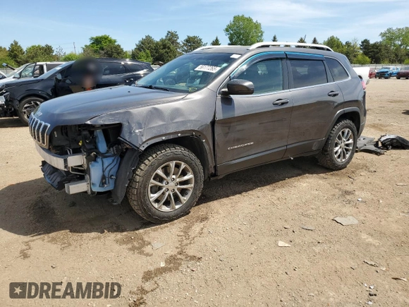 2019 Jeep Cherokee Latitude Plus with VIN 1C4PJMLX7KD271273, listed as a Copart auction lot 56177265 with 116,998 mi miles and Salvage title. Bid and sale history available at DreamBid. Image 1.