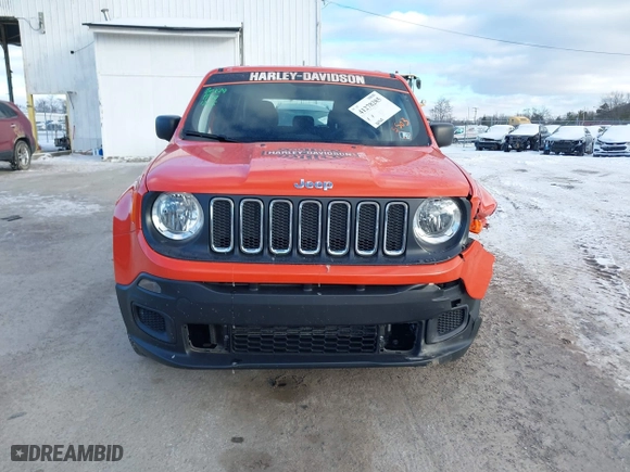 2018 Jeep Renegade Upland Edition with VIN ZACCJBAB0JPJ55503, listed as a IAAI auction lot 41278285 with 30,465 mi miles. Bid and sale history available at carsss.com. Image 12.