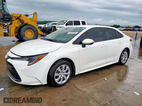 2023 Toyota Corolla LE z VIN 5YFB4MDE0PP015995, wystawiony jako Copart lot #55266705 z przebiegiem 57 339 mil mil oraz Szkoda całkowita • Salvage title. Historia ofert i sprzedaży dostępna na DreamBid. Obrazek 1.